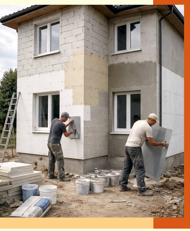 Утепление дома из газобетона в Кисловодске от 4491 руб./м² — заказать у ТепломастерКсл