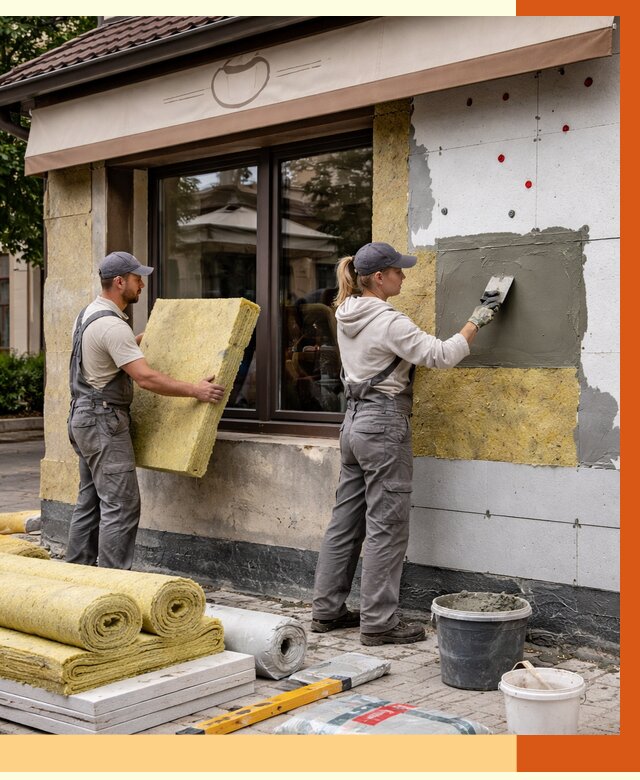 Утепление кафе в Кисловодске от 4491 руб/м2 — комплексно под ключ | ТепломастерКсл